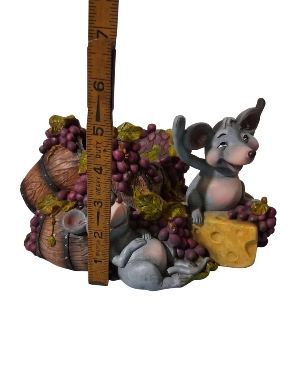 Drunken Happy Full Mice Wine Bottle Holder Figurine